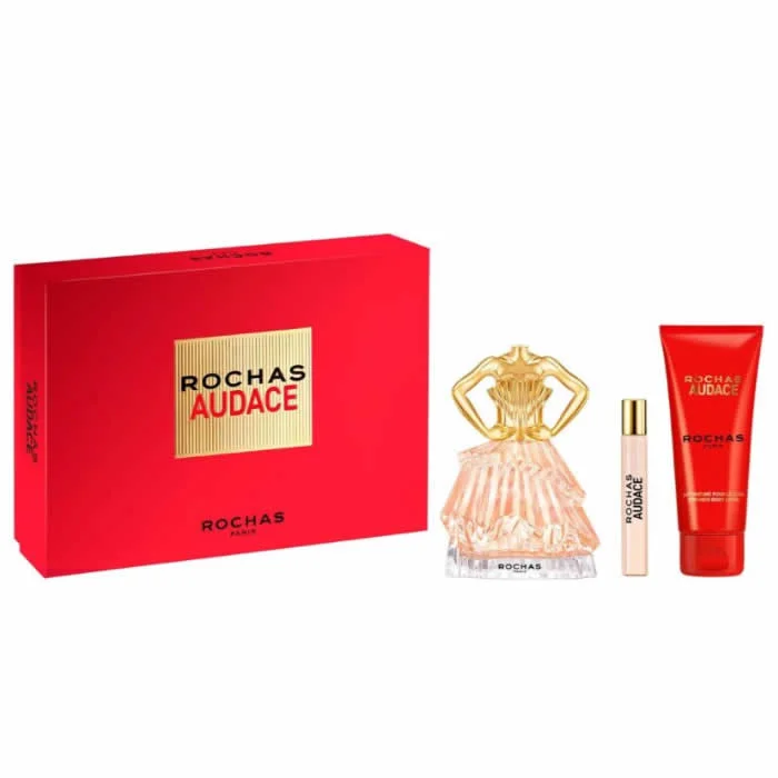 Rochas Audace Eau De Perfume Vaporisateur 90ml Coffret 3 Produits