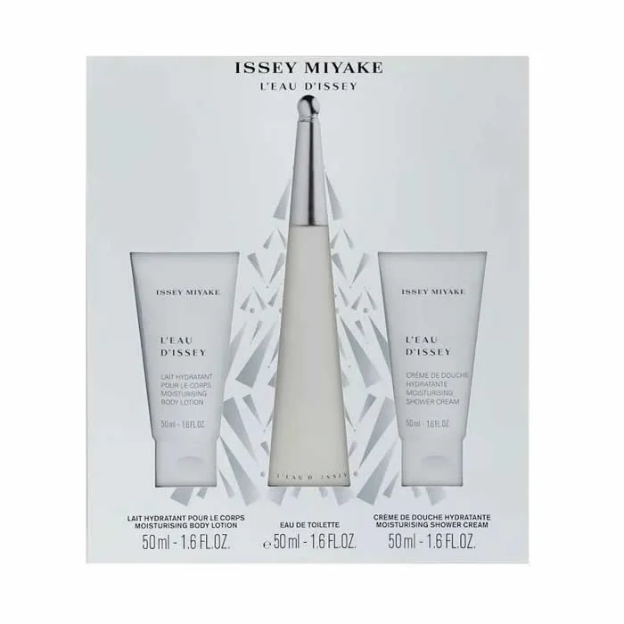 Issey Miyake L'Eau D'Issey Eau De Toilette Spray 50ml Coffret 3 Produits